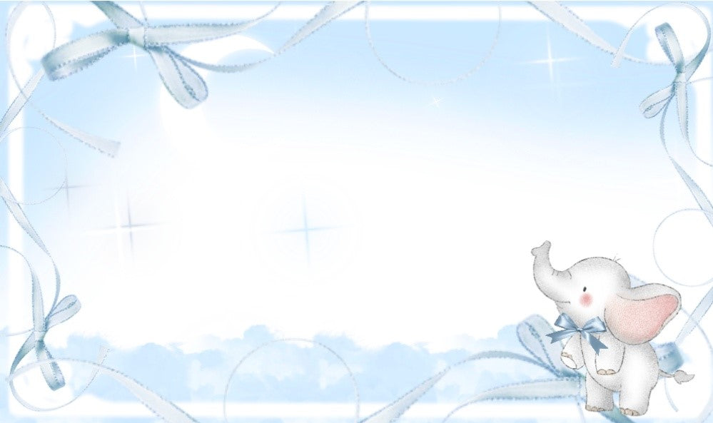 Confezione da 50 Pezzi Segnaposto in Cartoncino per Occasioni Speciali, Nascita battesimo ELEFANTE BLU