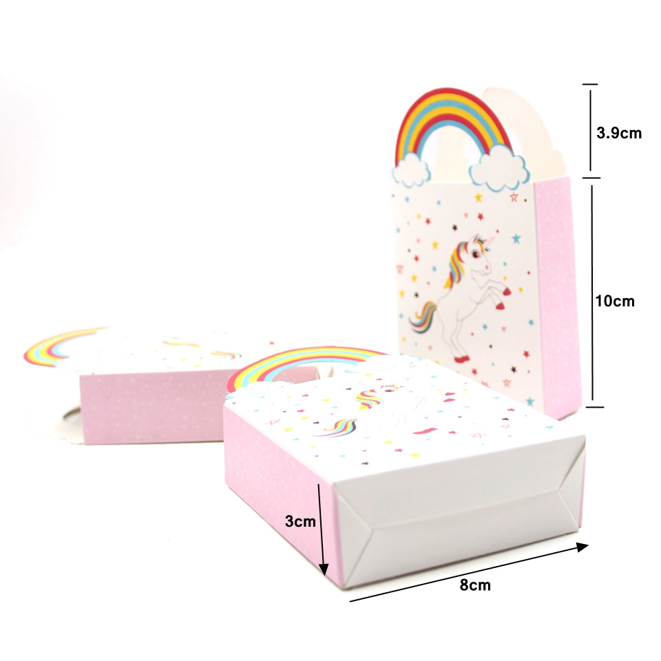 50 Scatole Unicorno Con Maniche Arcobaleno Porta Confetti