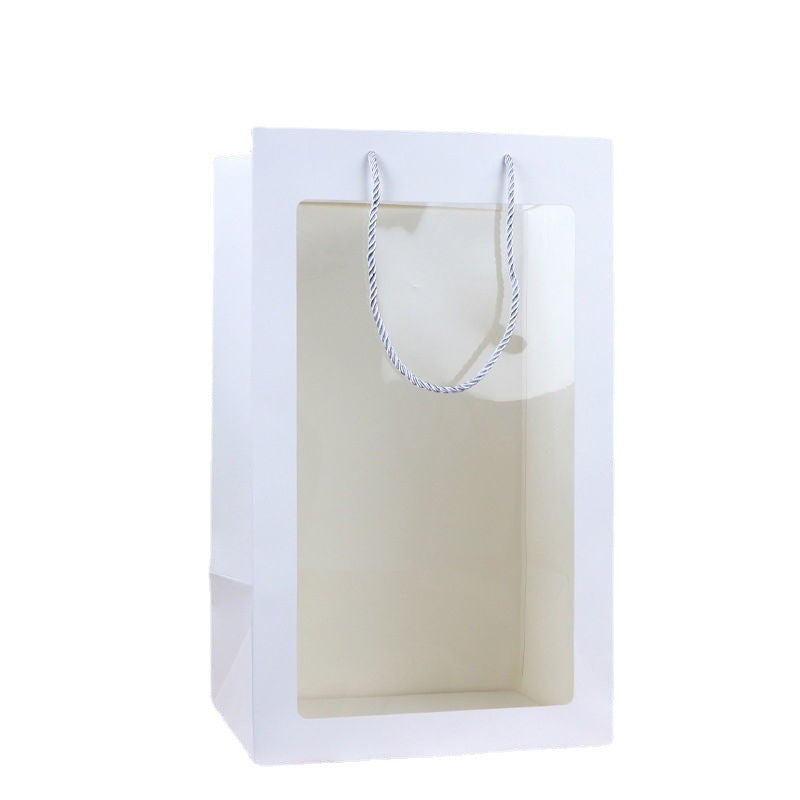 Wedding Bag Sacchetto Bianco Con Finestra Vetrina Trasparenti PVC