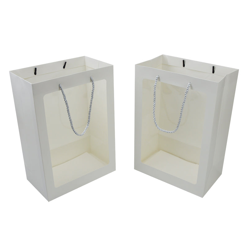 Wedding Bag Sacchetto Bianco Con Finestra Vetrina Trasparenti PVC