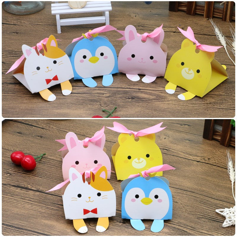 10 pezzi Scatole Portaconfetti Tema Animale Portadolce