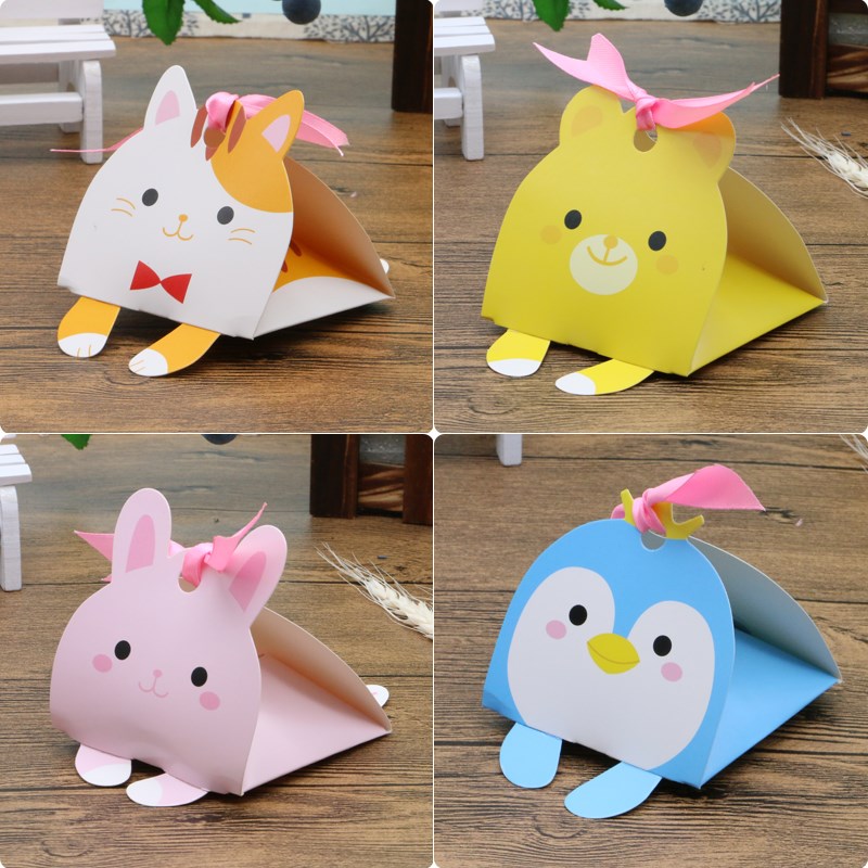 10 pezzi Scatole Portaconfetti Tema Animale Portadolce