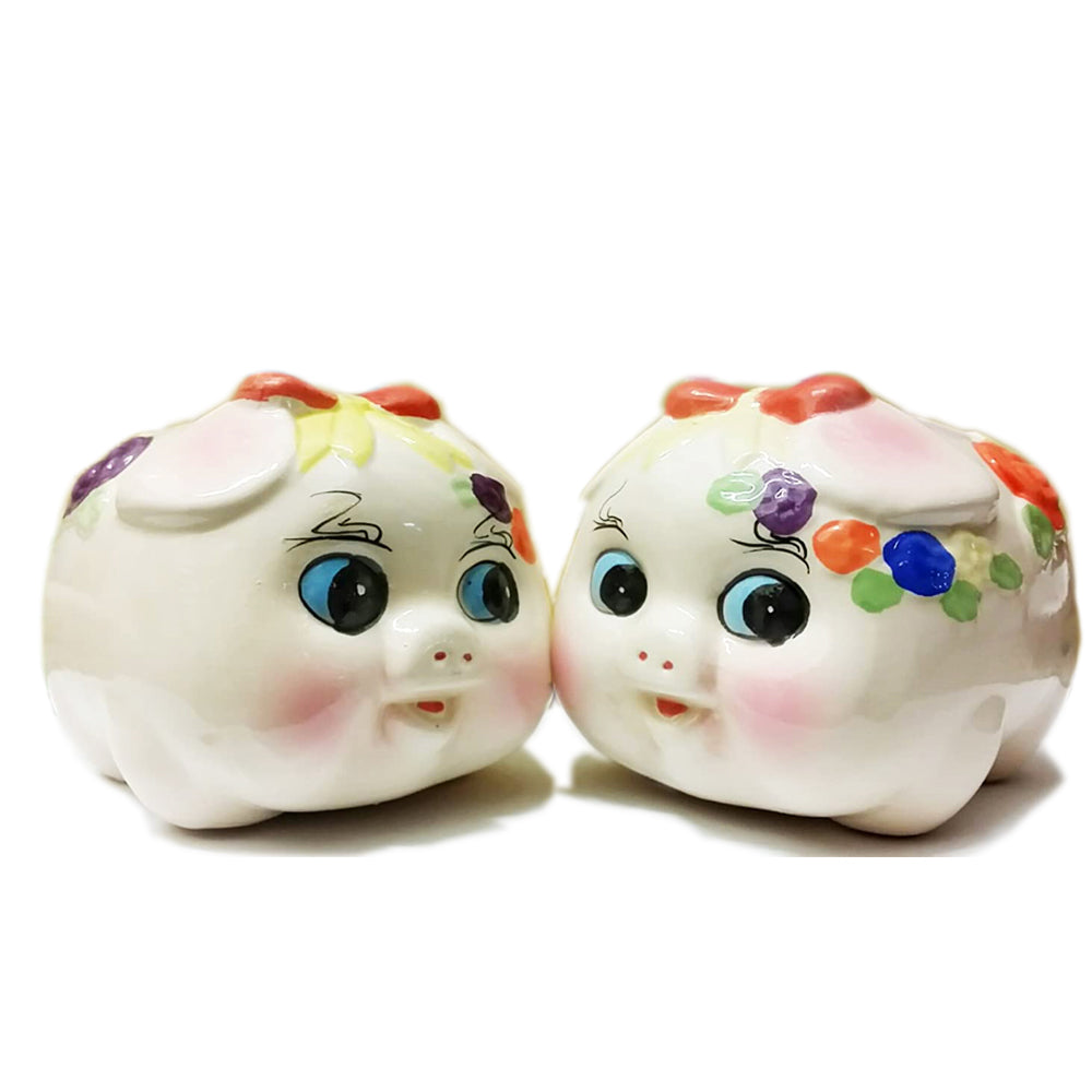 Salvadanaio in Ceramica Maiale Copia Risparmio di Denaro Regalo Famiglia