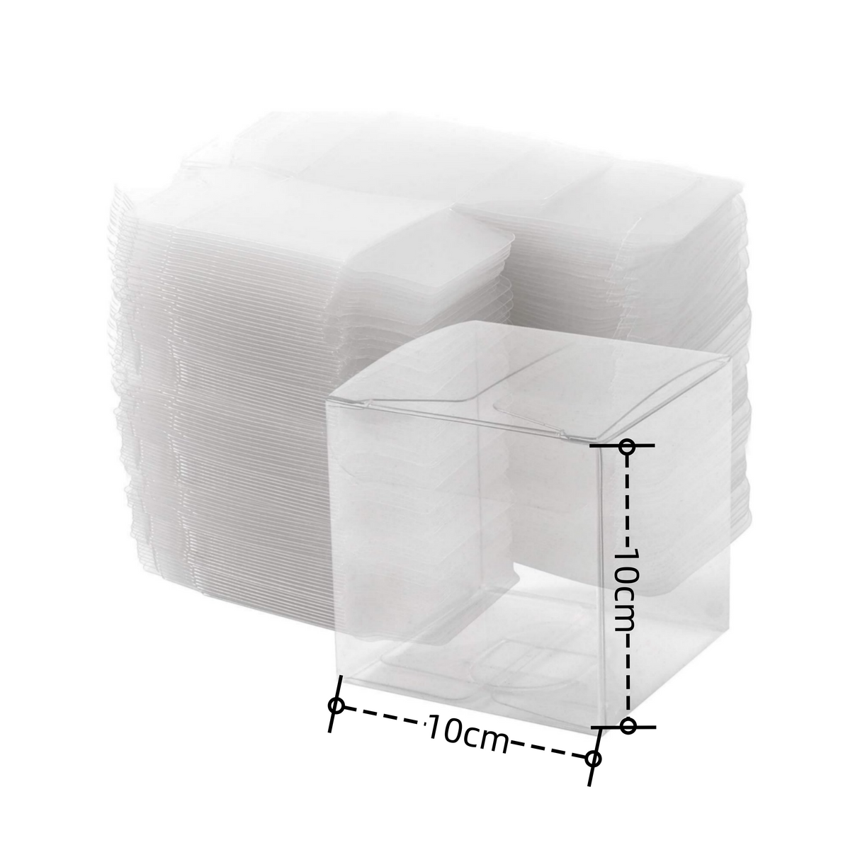 10 pezzi scatole cubo trasparente pvc 10*10*10cm