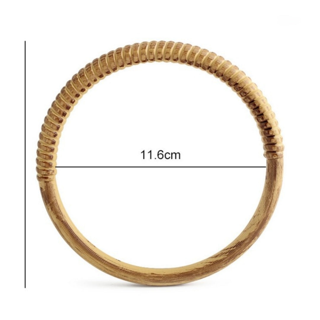Manici per Borse in Rattan Sintetico, Manico Rigido a Mezzaluna in Plastica per Borse Fai da Te, Accessori per Borse a Mano Artigianali