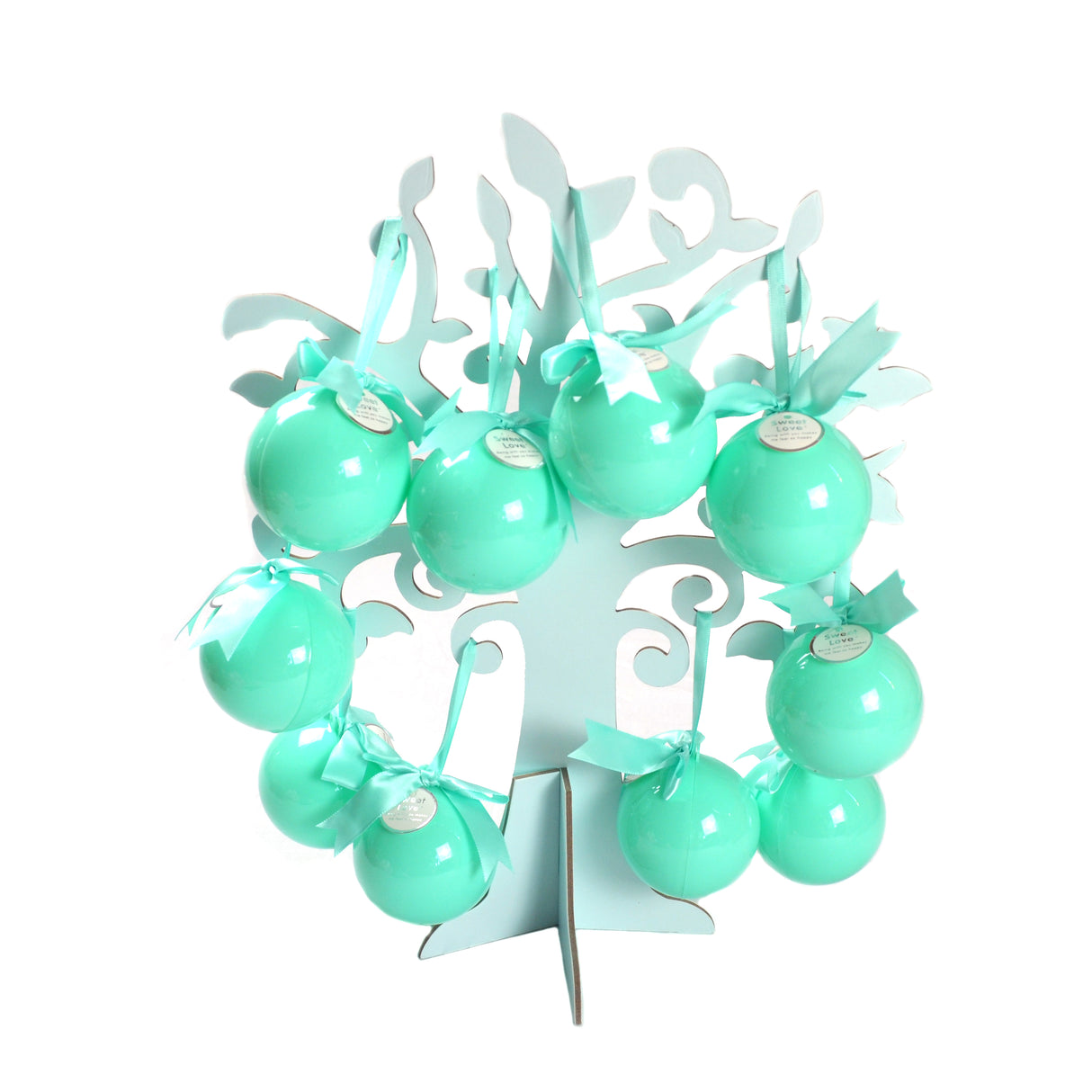 12 pz Sfera Rotonda tiffany Plexiglass Appeso Porta Confetti