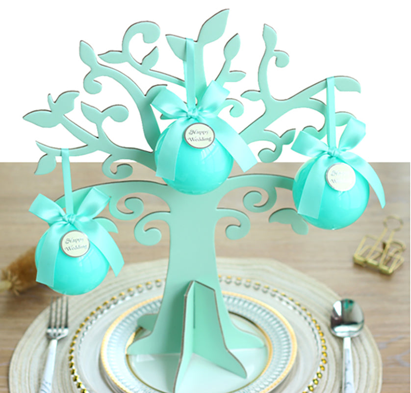 12 pz Sfera Rotonda tiffany Plexiglass Appeso Porta Confetti