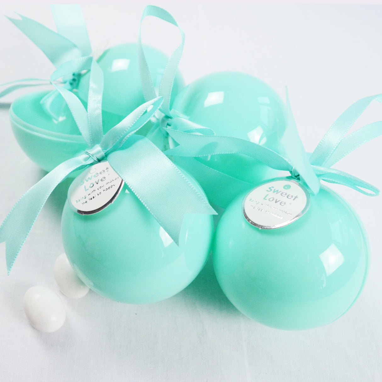 12 pz Sfera Rotonda tiffany Plexiglass Appeso Porta Confetti