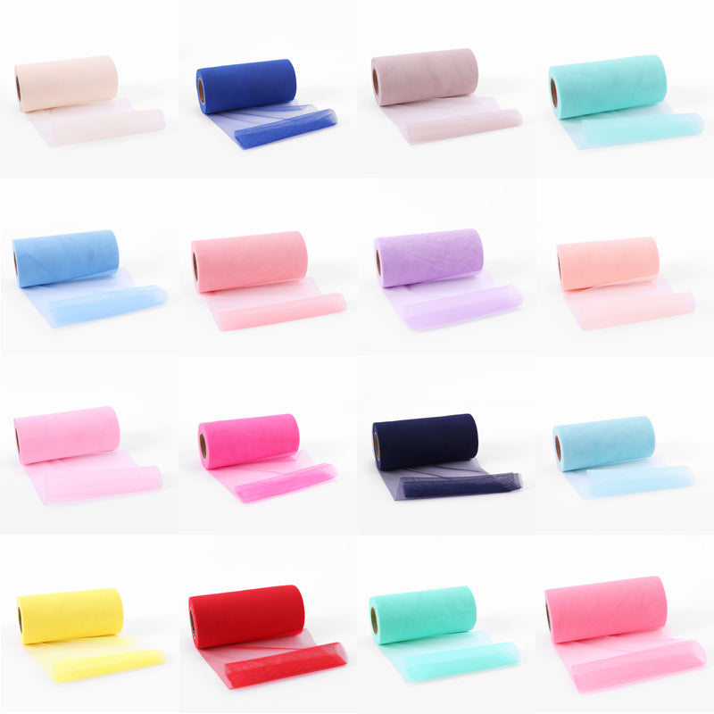 BOBINA ROTOLO TULLE VELO 12.5 cm x 100 m DECORAZIONE BOMBONIERE RUNNER