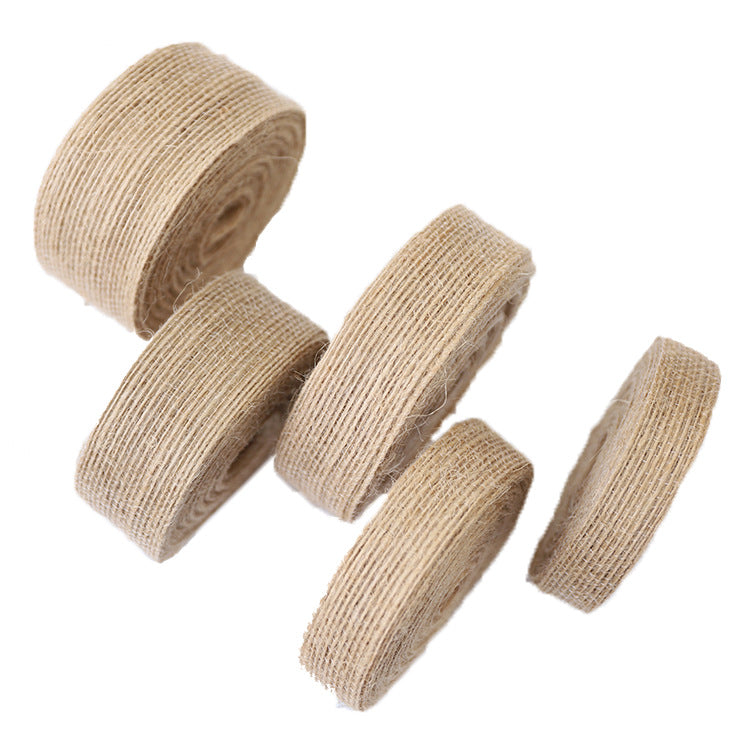 10M Nastro Vintage Juta Naturale Rotolo Iuta per Matrimonio Bomboniere Tema giardino Regalo Decorazione Fai da Te Varie Larghezze