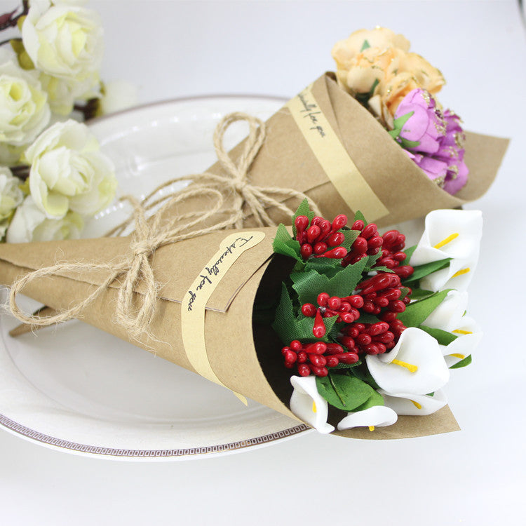 50pz Coni Matrimonio Tema Naturale Materiale Fai da Te Cartoncino Kraft, Corda di Canapa, Biadesivo, Etichetta Chiusura