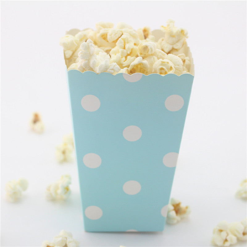 12 Pezzi Scatole Ciotola Pop Corn Pois Cartoncino