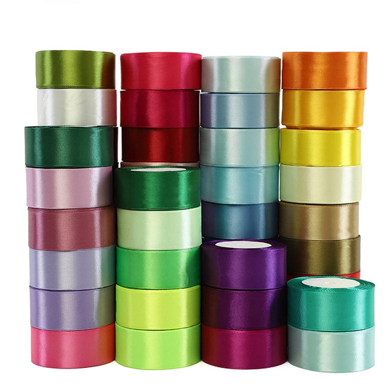 Nastro Doppio Raso confezione Regalo Creazione fai da te, lunghezza 25 yard 4cm