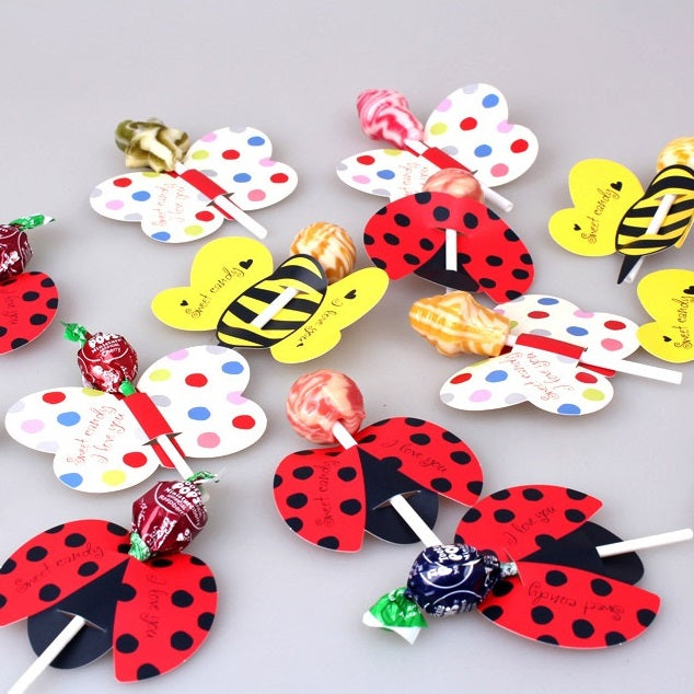 50 Etichette Decorazione Carta Lecca Lecca Lollipop Chupa Chups