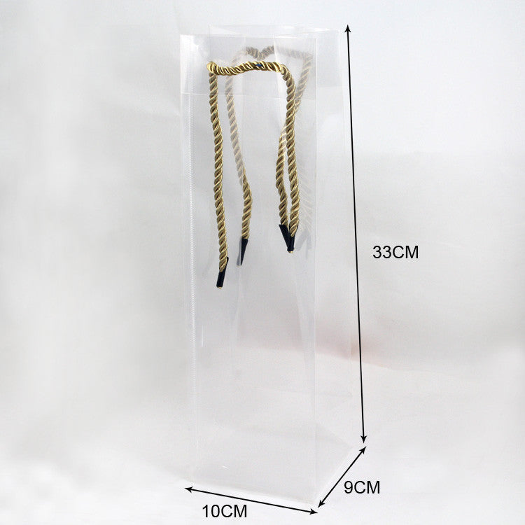10 Pezzi Sacchetti Porta Bottiglia Di Vino Materiale PVC Trasparenti Impermeabile