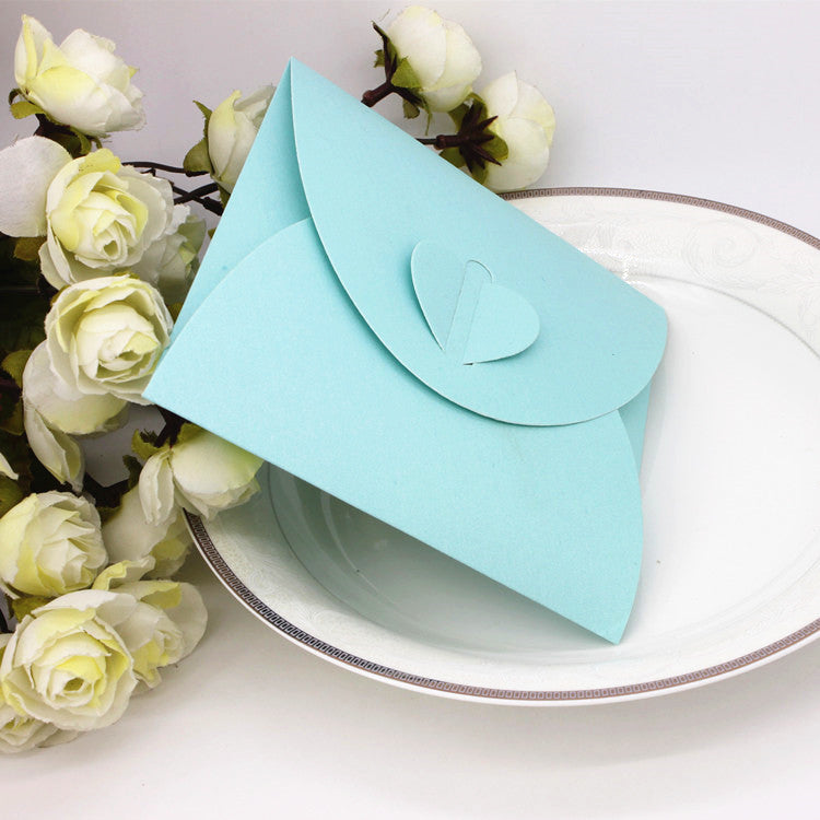 50pz Porta CD DVD Custodia Forma Cuore Partecipazione Regalo Cartoncino Perlato TIFFANY