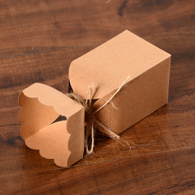 50pz scatole portaconfetti forma vaso con corda di canapa