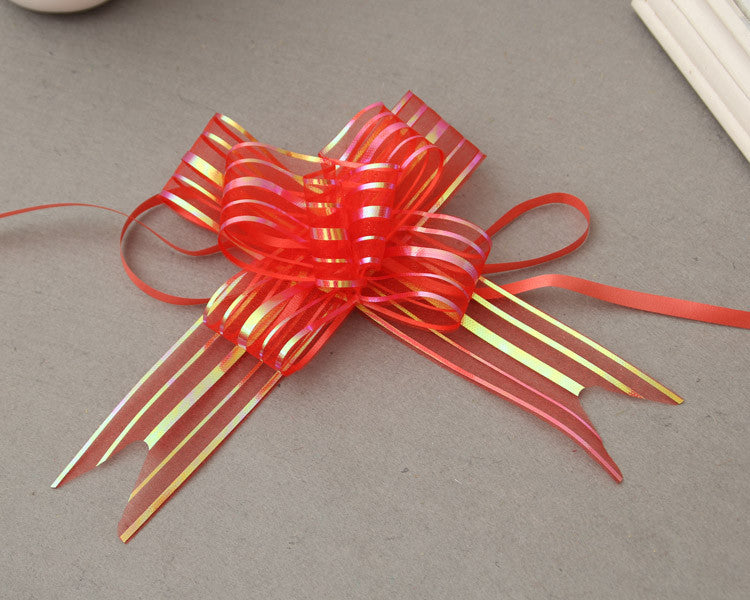 10x Coccarde Autotiranti 5cm Auto Fiocco in Organza