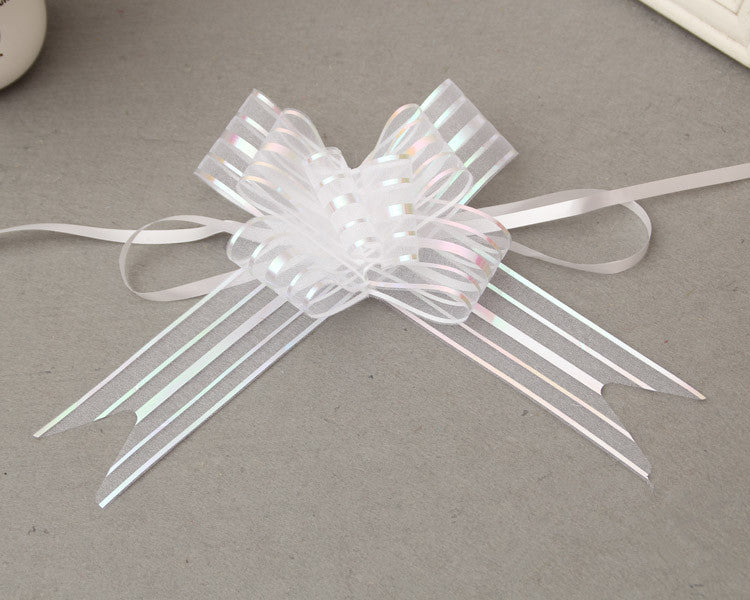 10x Coccarde Autotiranti 5cm Auto Fiocco in Organza