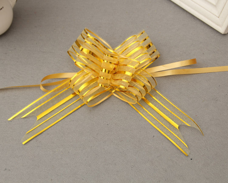 10x Coccarde Autotiranti 5cm Auto Fiocco in Organza