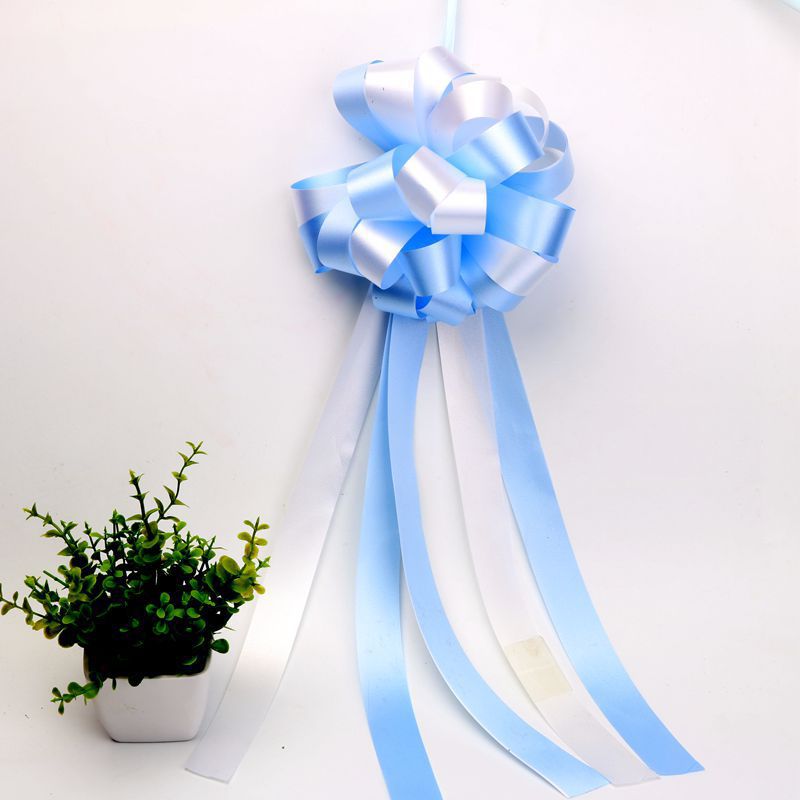 10x Coccarde Autotiranti 6cm Auto Fiocco Misura Grande Due Colori