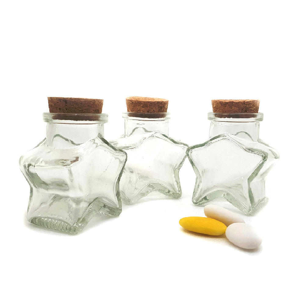 20 pezzi Barattolo Vetro Formato Stella