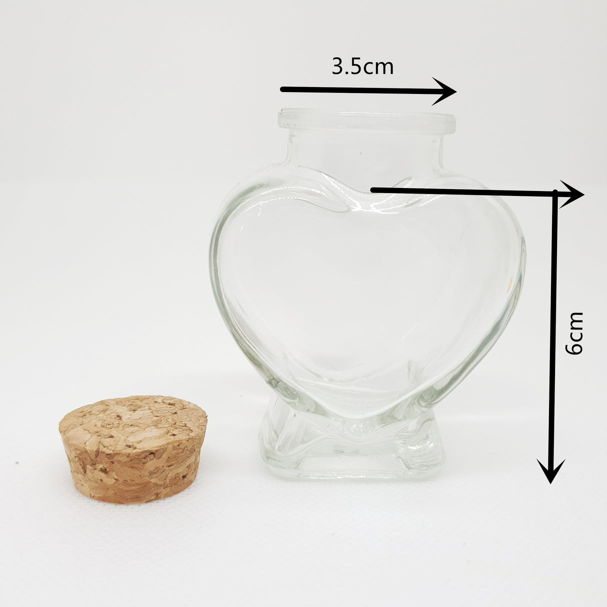 20 pezzi Barattolo Vetro Formato Cuore