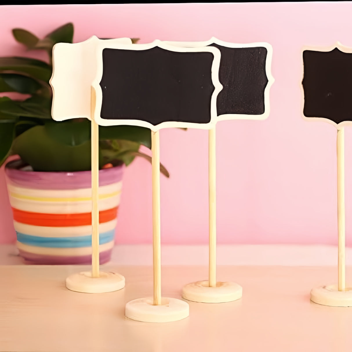 Mini lavagna lavagnette sul bastone Segnaposto Segnatavolo Legno