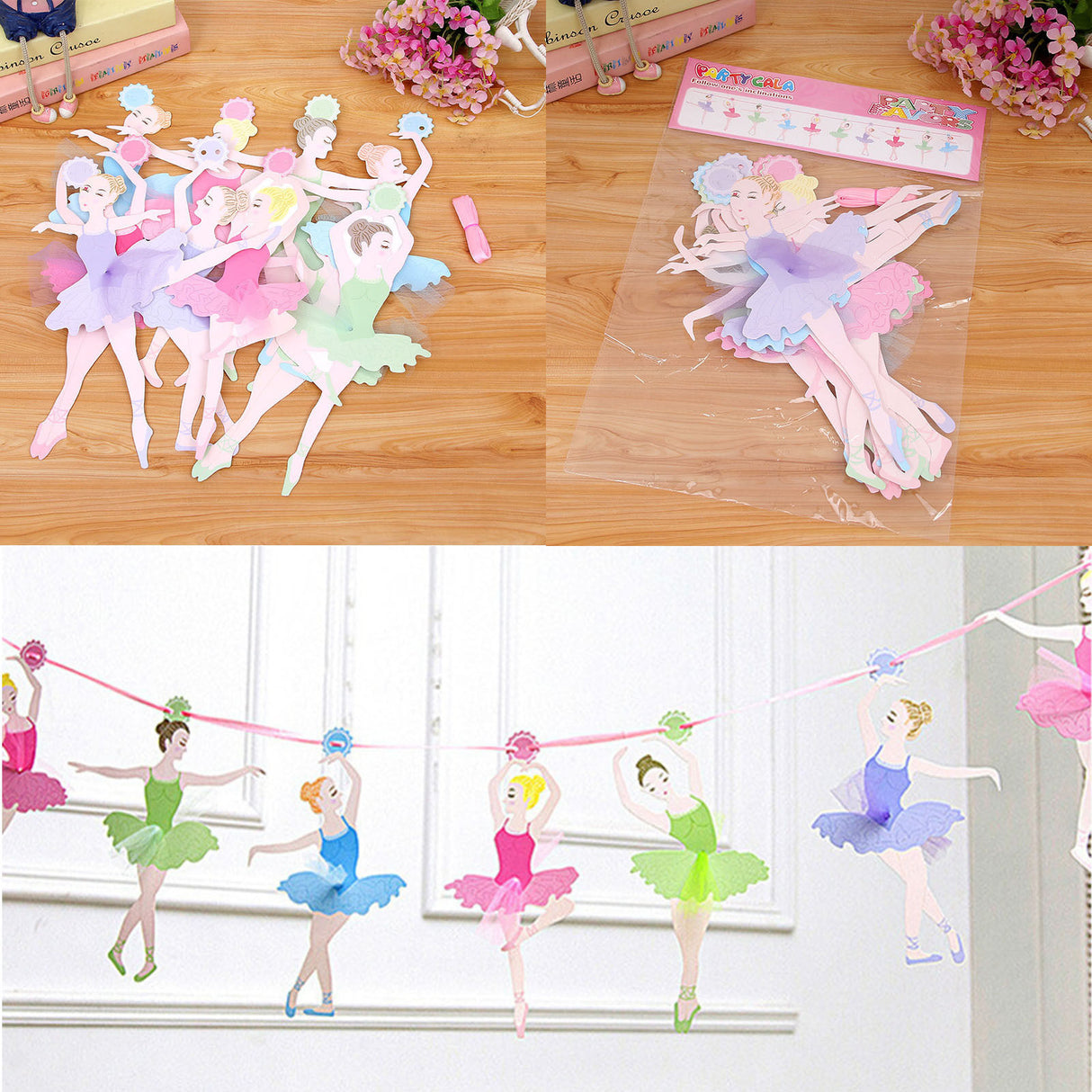 3 Metri Ghirlanda Decorazione per Feste di Compleanno, Tema Piccola Bambina Balletto Ballerina