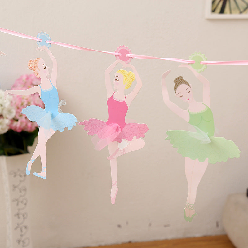 3 Metri Ghirlanda Decorazione per Feste di Compleanno, Tema Piccola Bambina Balletto Ballerina