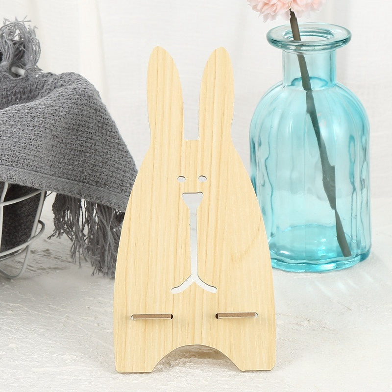 Mini Cavalletto Legno Forma Coniglio