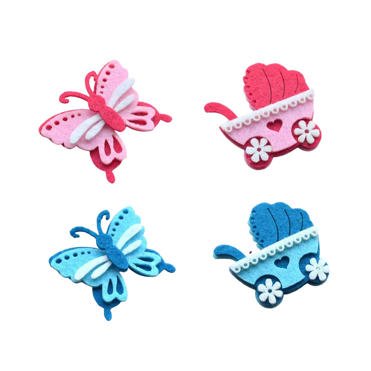 20 Pezzi Accessori Non-Woven Farfalla Passeggino Bomboniera Creazioni Fai da Te