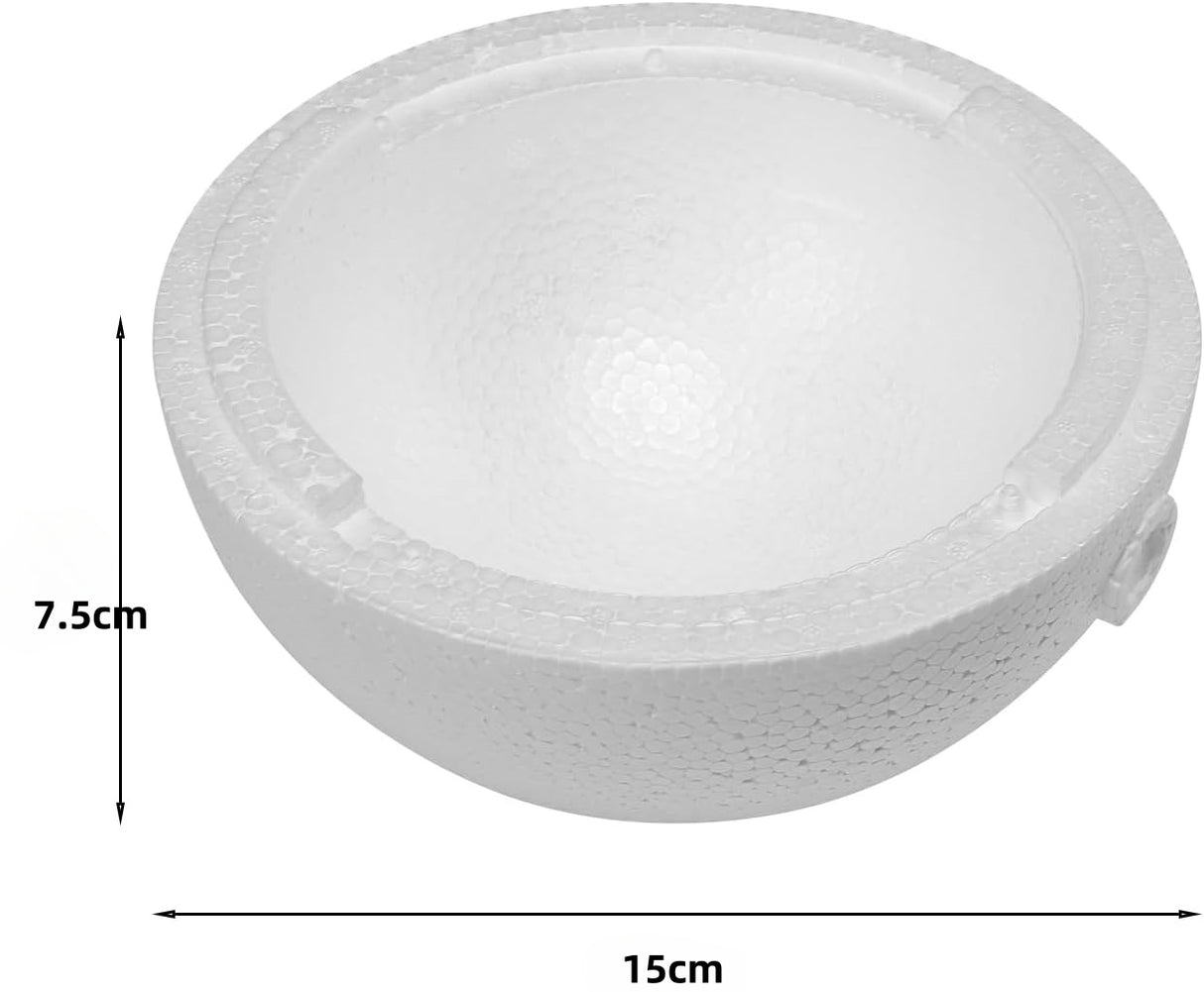 Sfera Palla apribile in polistirolo EPS Bianco 15cm/20cm/30cm