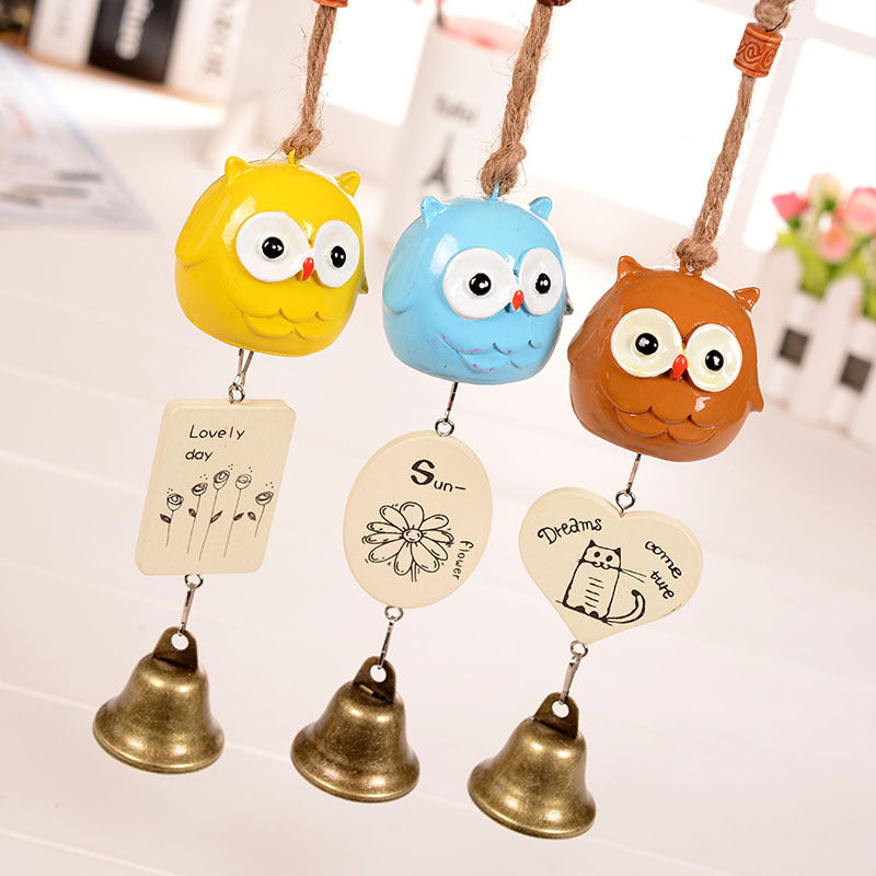 Campana a Vento Gufo Ceramica Decorazione Camera