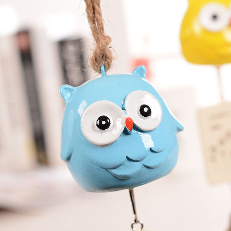 Campana a Vento Gufo Ceramica Decorazione Camera