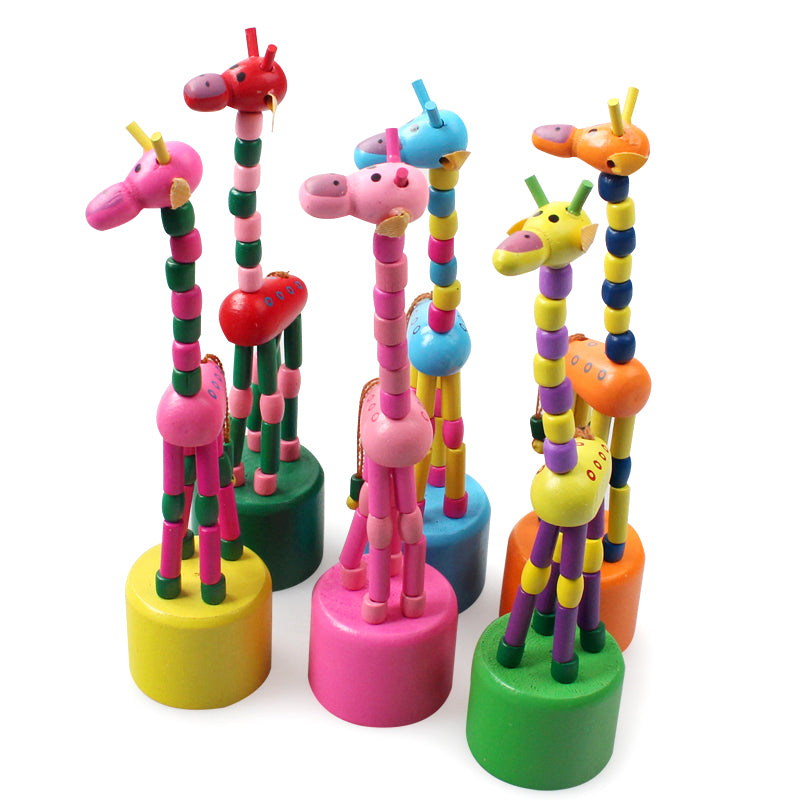 Giocattolo creativo animale Giraffa ballerina in legno