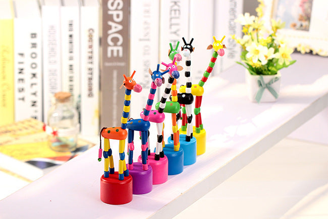 Giocattolo creativo animale Giraffa ballerina in legno