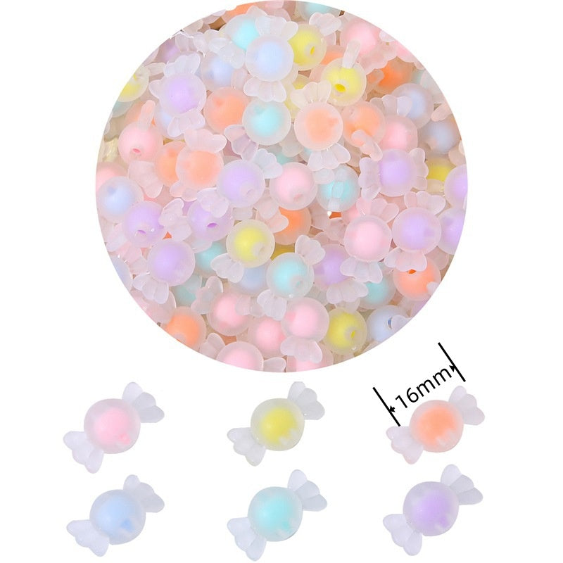 100 Perline Trasparenti con Colori Interni Assortiti caramelle 16mm