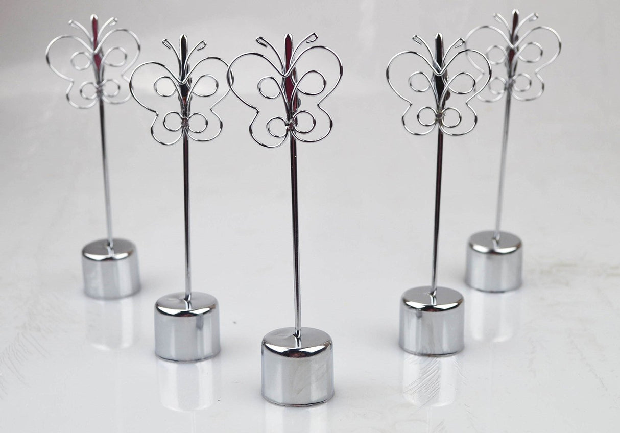 10 Pezzi Segnaposti Segnatavolo Pinze per Biglietto Foto Farfalla