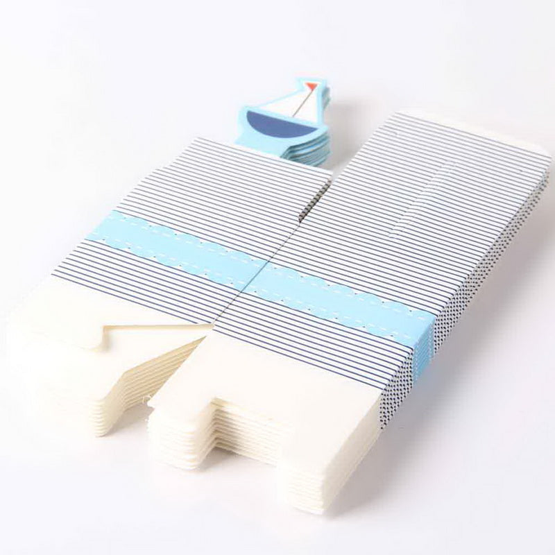 50 Pezzi Scatolina Portaconfetti Barca a Vela