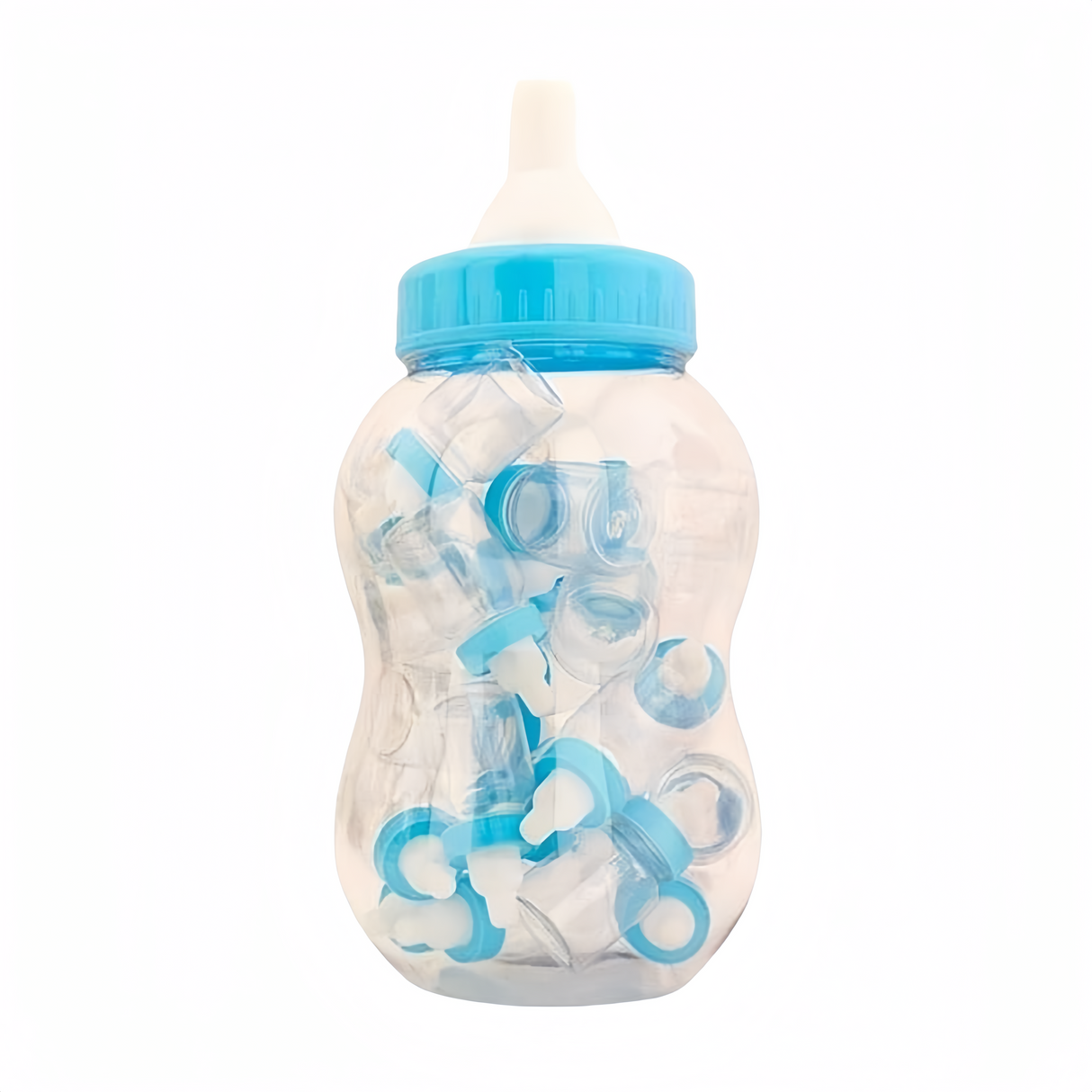 SALVADANAIO BIBERON CELESTE CON 30 BIBERON