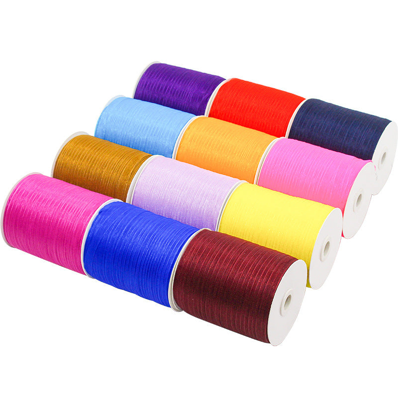 500YARD-450METRI Nastro in Organza Larghezza 1CM (10MM)