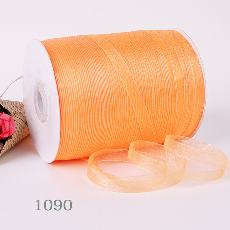 500YARD-450METRI Nastro in Organza Larghezza 1CM (10MM)