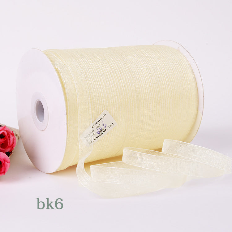 500YARD-450METRI Nastro in Organza Larghezza 1CM (10MM)