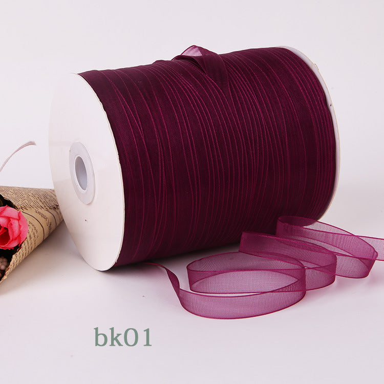 500YARD-450METRI Nastro in Organza Larghezza 1CM (10MM)
