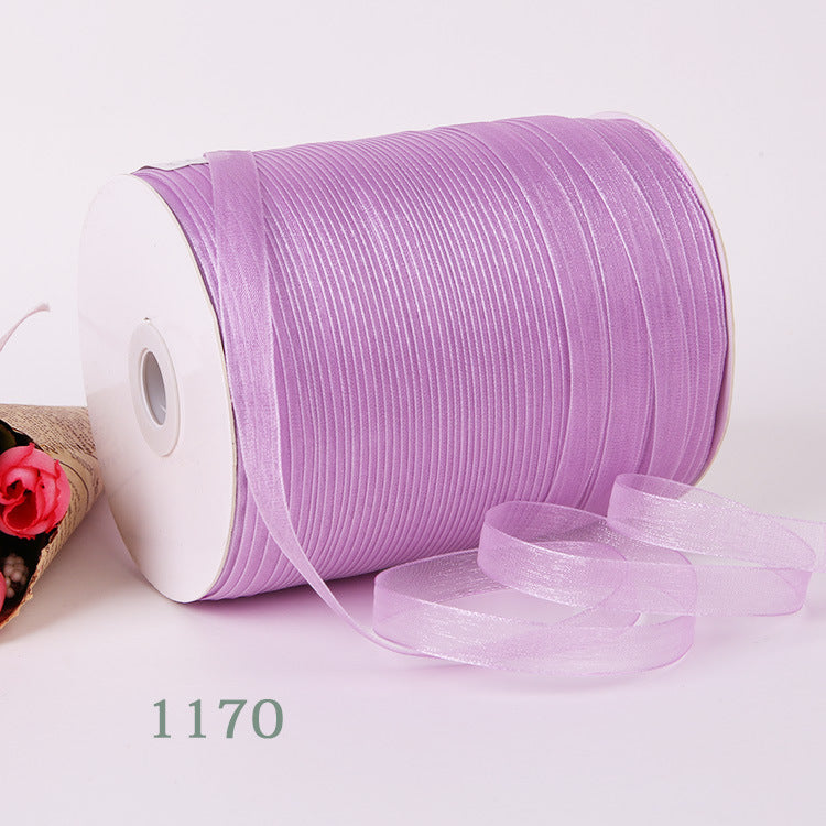 500YARD-450METRI Nastro in Organza Larghezza 1CM (10MM)