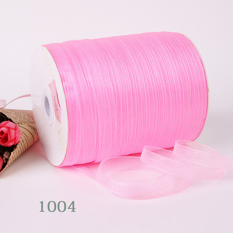 500YARD-450METRI Nastro in Organza Larghezza 1CM (10MM)