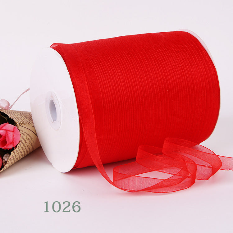 500YARD-450METRI Nastro in Organza Larghezza 1CM (10MM)