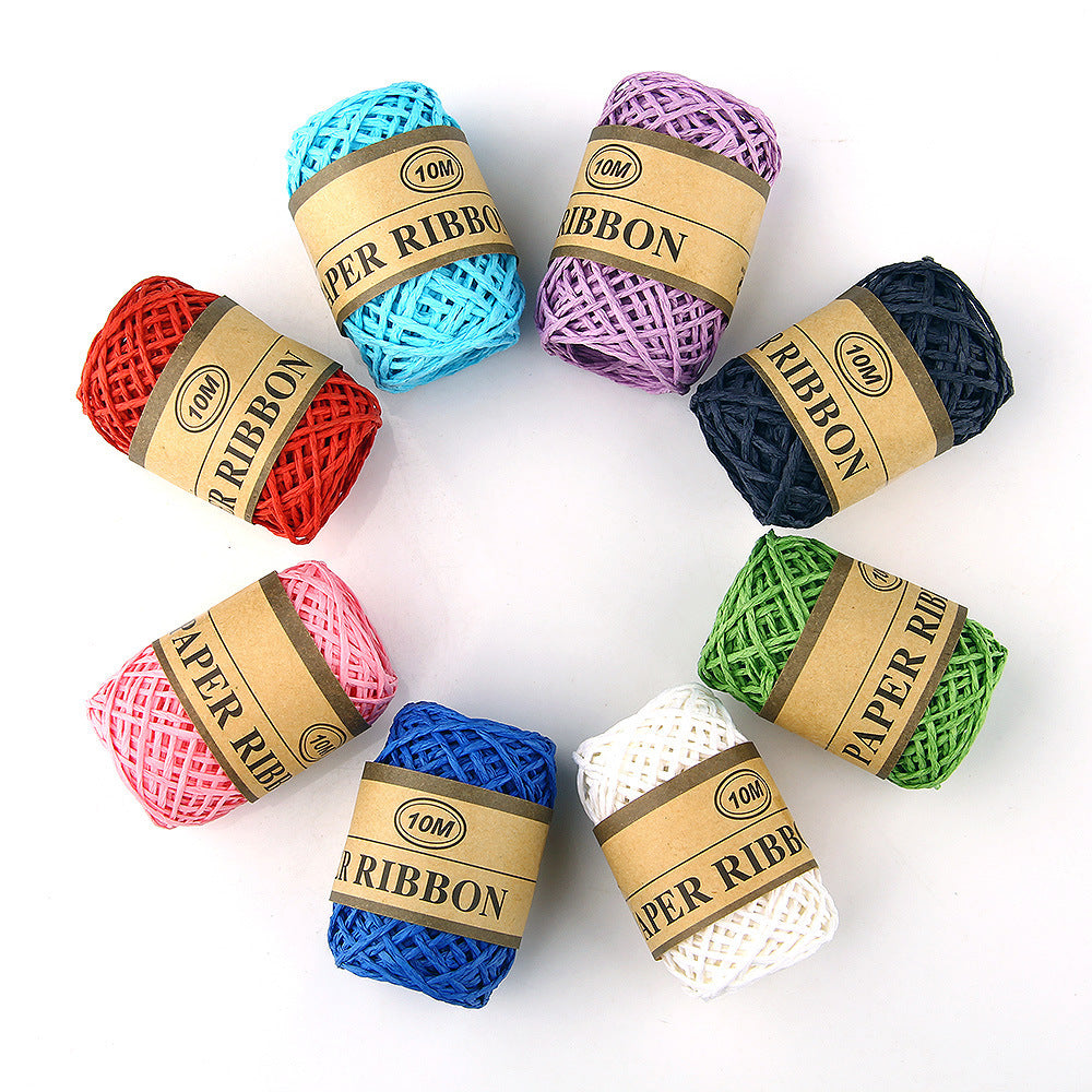 24 Rotoli Spago di Carta Raffia Filo da 10 Metri Colore assoriti Nastri