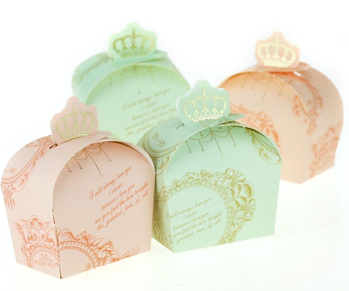 50x Scatole Corona Imperiale Portaconfetti confettata